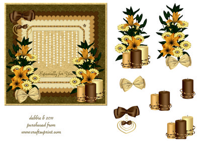 Candles and Flowers Quick Card