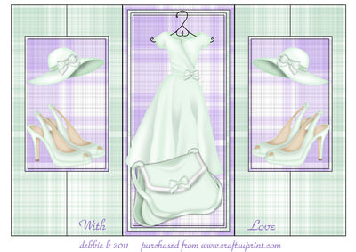 Fashion Double Fold Back Card