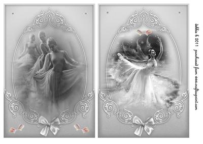 For the Love of Dancing Monochromatic Card Fronts