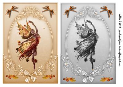 Autumn Fairy Quick Card Fronts
