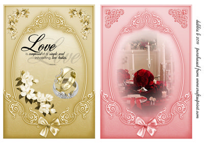 Roses, Candles and Rings Card Fronts