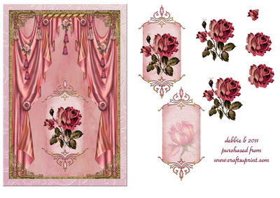 Pink Drapes and Roses