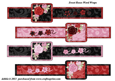 Beautiful Roses Word Wraps
