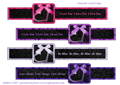 Valentine Hearts Card Wraps