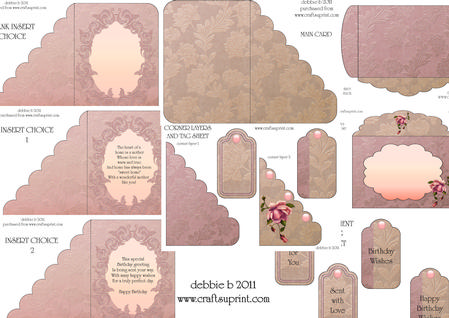 A Rose in Bloom Scalloped Pocket and Tags Card Kit