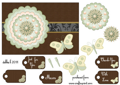 Scalloped Cirles and Butterfly