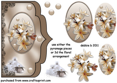 Orchids for You Elegant Double Edge Scalloped Card