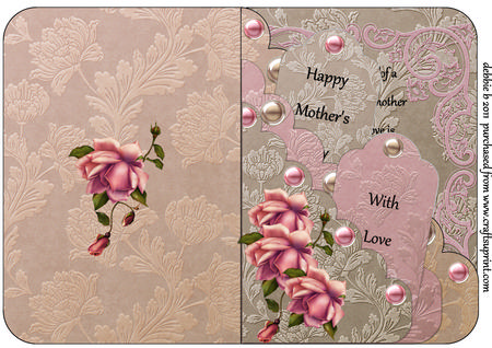 Vintage Roses Scalloped Tag Card Kit