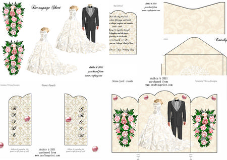 Bride & Groom Scalloped Gatefold Kit
