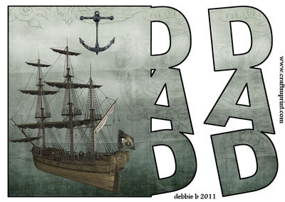 Vintage Ship Dad Over the Edge Card
