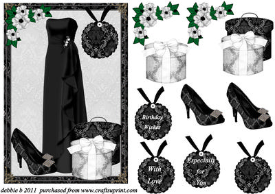 High Fashion in Black Brocade