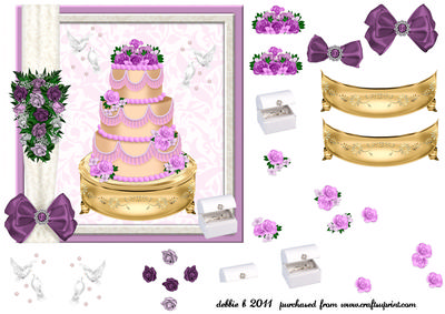 A Beautiful Wedding Cake and Bouquet