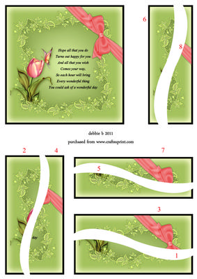 Birthday Tulip and Wrap Wavy Edged Spiral Side Stacker