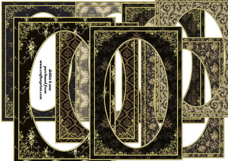 Black and Gold Ornate Frames