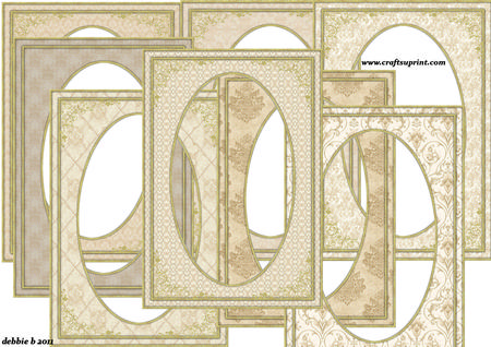 Beige and Gold Decorative Frame Set