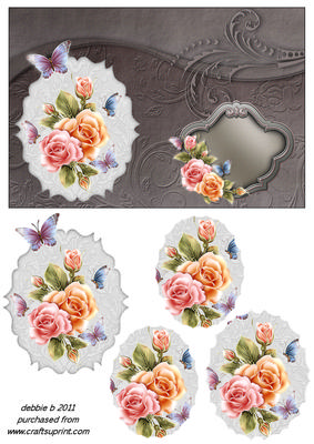 Roses and Butterflies Shaped Pyramid
