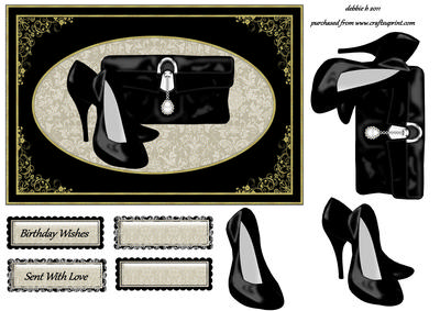 Classy Black Shoes and Clutch Bag