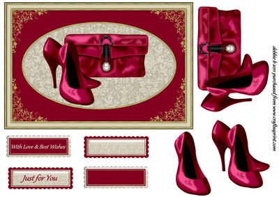 Beautiful Maroon Shoes and Matching Clutch Bag