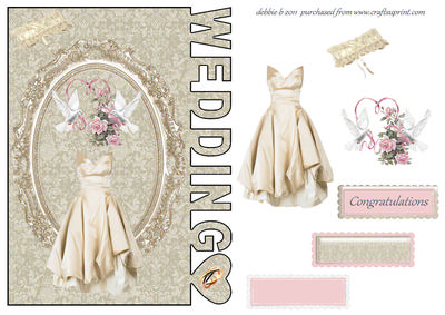 Beautiful Wedding Over the Edge Card