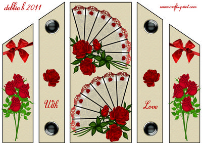 Fans and Roses Theatre Fold Card