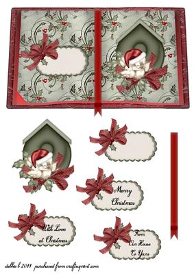Little Christmas Birdie Book Sheet