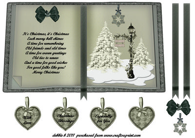 A Winters Scene Christmas Book Sheet