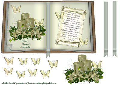 The Lords Prayer Sympathy Book Sheet