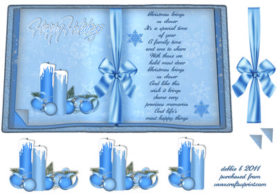 Happy Holiday Christmas Book Sheet