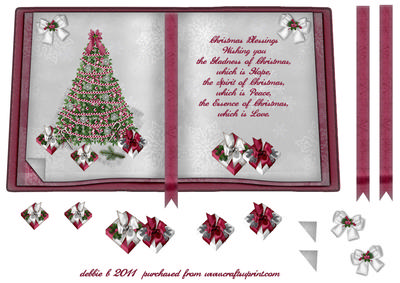 Christmas Gifts and Tree Open Book