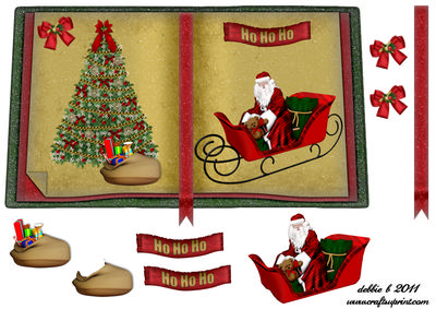 Ho Ho Ho Santa Open Book Sheet