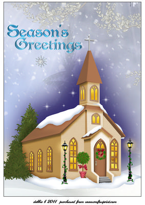 A Winters Scene A4 Card