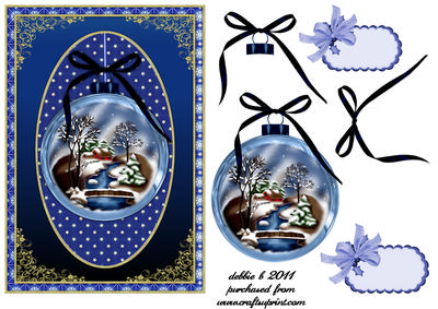 Christmas Bauble with Winters Scene