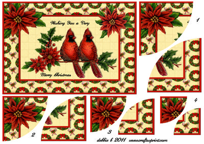 Christmas Cardinals Duo Corner Stacker