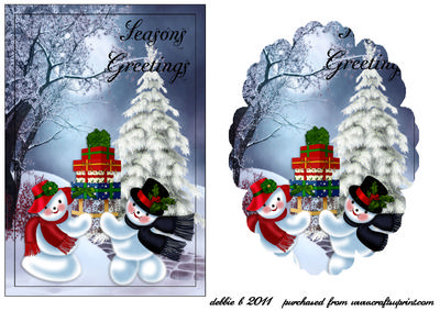 Snow Folk with Gifts Ornate Center Stacker