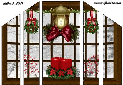 Beautiful Christmas Window Theater Fold