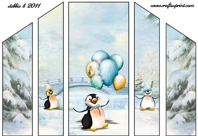 Penguins at Play Theater Fold Card
