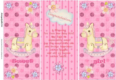 Sweet Baby Girl Tri Fold with Verse