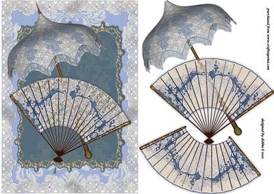 Lacy Parasol and Fan