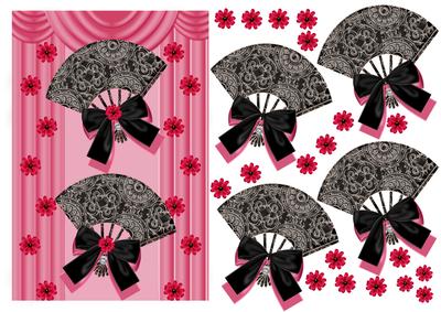 Midnight and Pink Fan