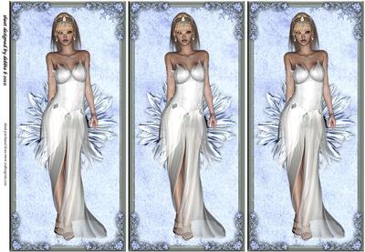 Elegant in White Tri Fold