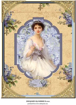 Blue Serenity A4 Card Front