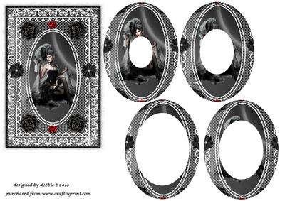 Tthe Beauty of Black Inverted Cameo Sheet