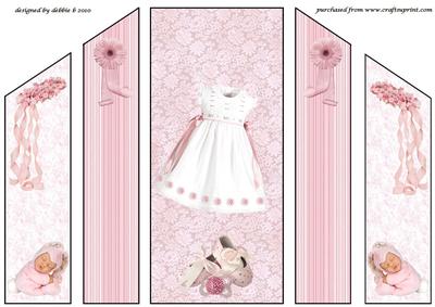 Beautiful Baby Girl Theatre Fold Card