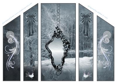 Frosted Blue Christmas Theatre Fold Card
