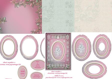 Berry Pink Christmas Cameo Inverted Pyramage Kit
