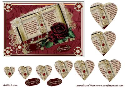 Anniversary Red Rose Heart Pyramid