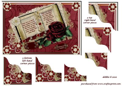 A Rose for Our Anniversary Wavey Corner Side Stacker