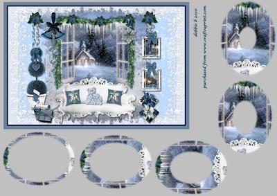 My Blue Christmas Inverted Cameo Pyramid