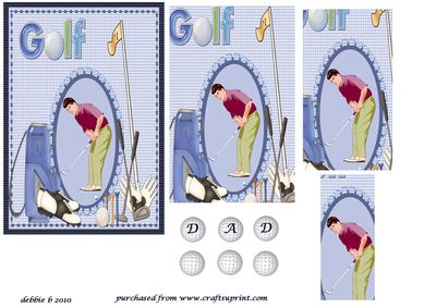 Tee Off Pyramid Card Sheet