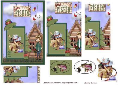 I've Gone Fishin' Pyramid Card